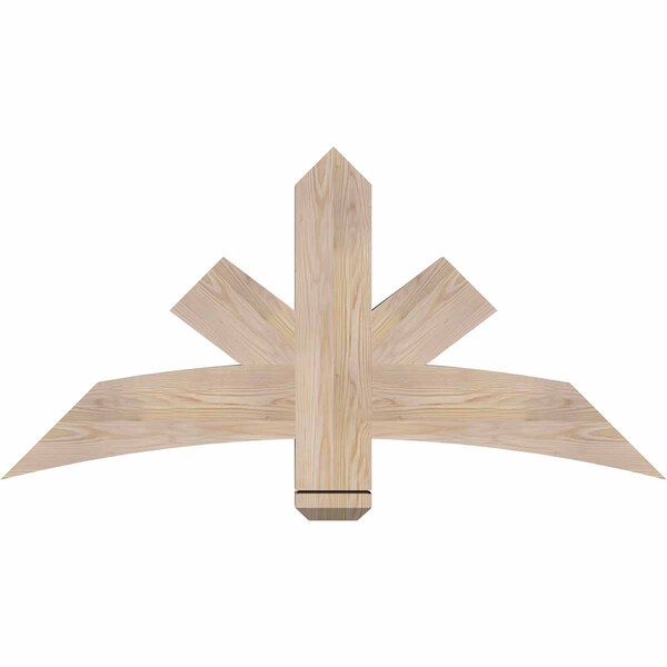 Ekena Millwork Alberta Smooth Timber Gable Bracket, Douglas Fir, 48"W x 24"H x 3 1/2"D x 5 1/2"F, 12/12 Pitch GBW048X24X0406ALB00SDF - main